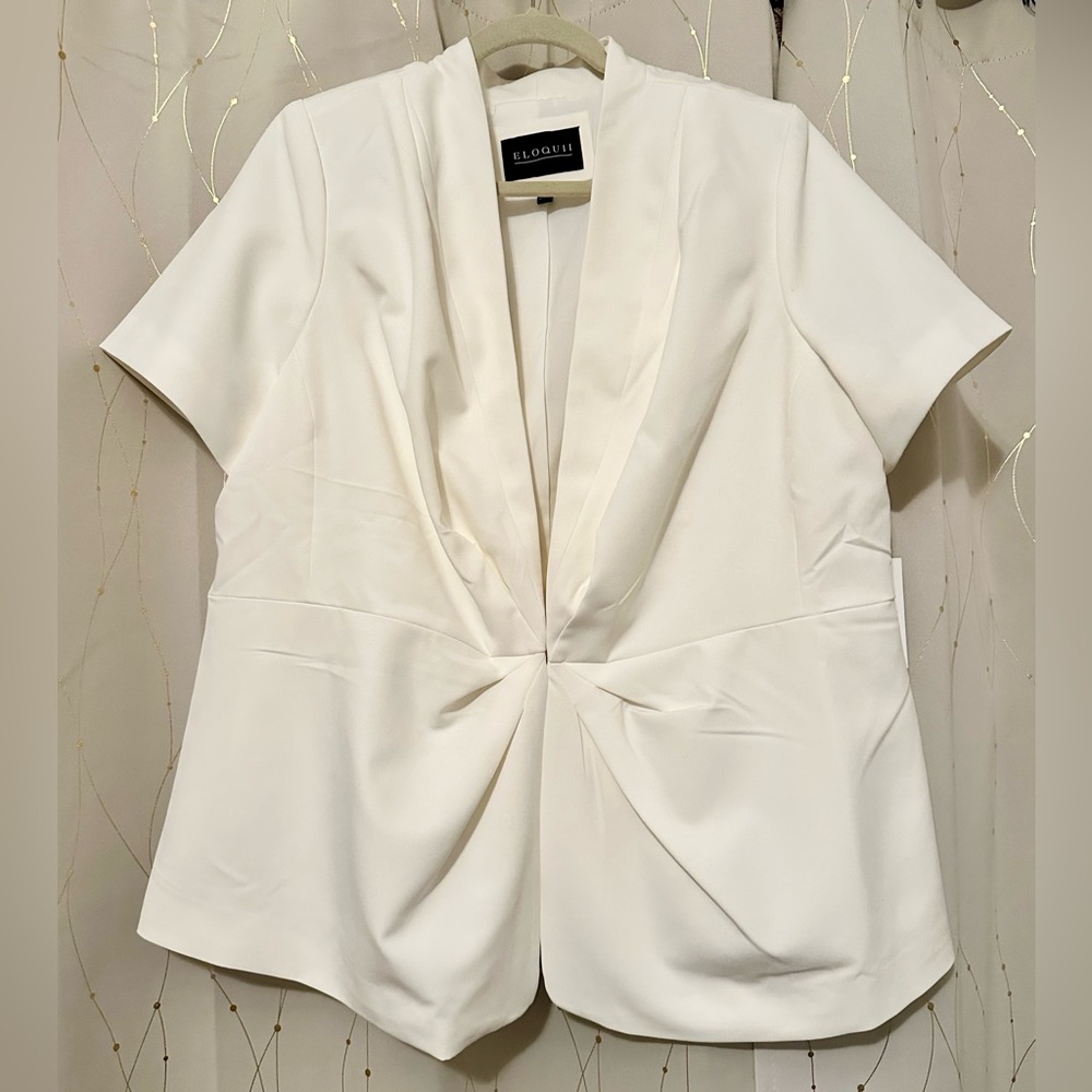 Eloquii Off-White Shortsleeved Blazer - NWT
